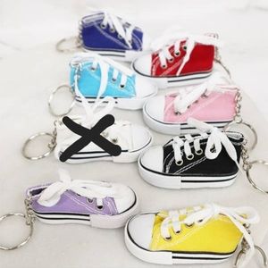 Canvas rubber sole keychain